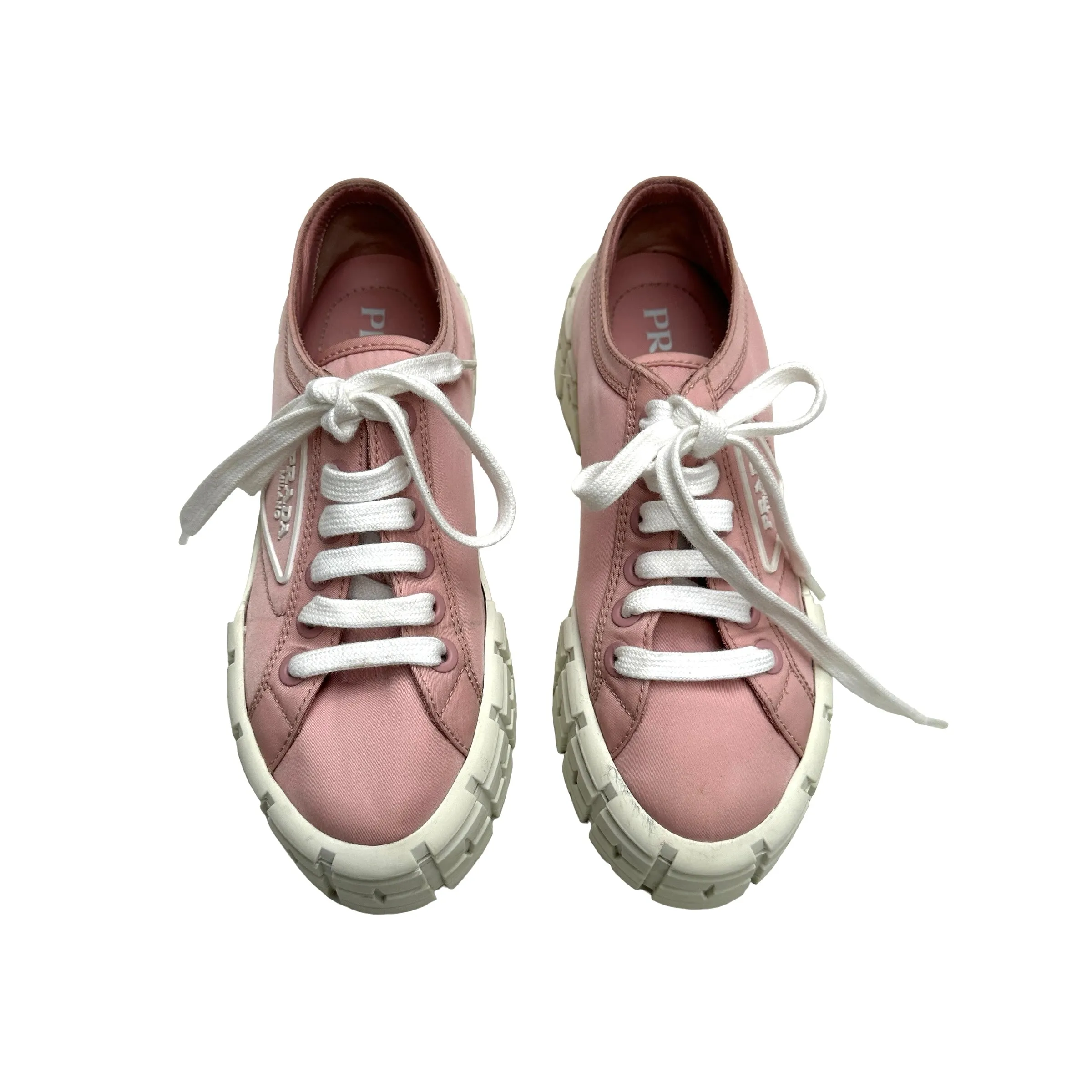 Pink Nylon Platform Sneakers - 6.5