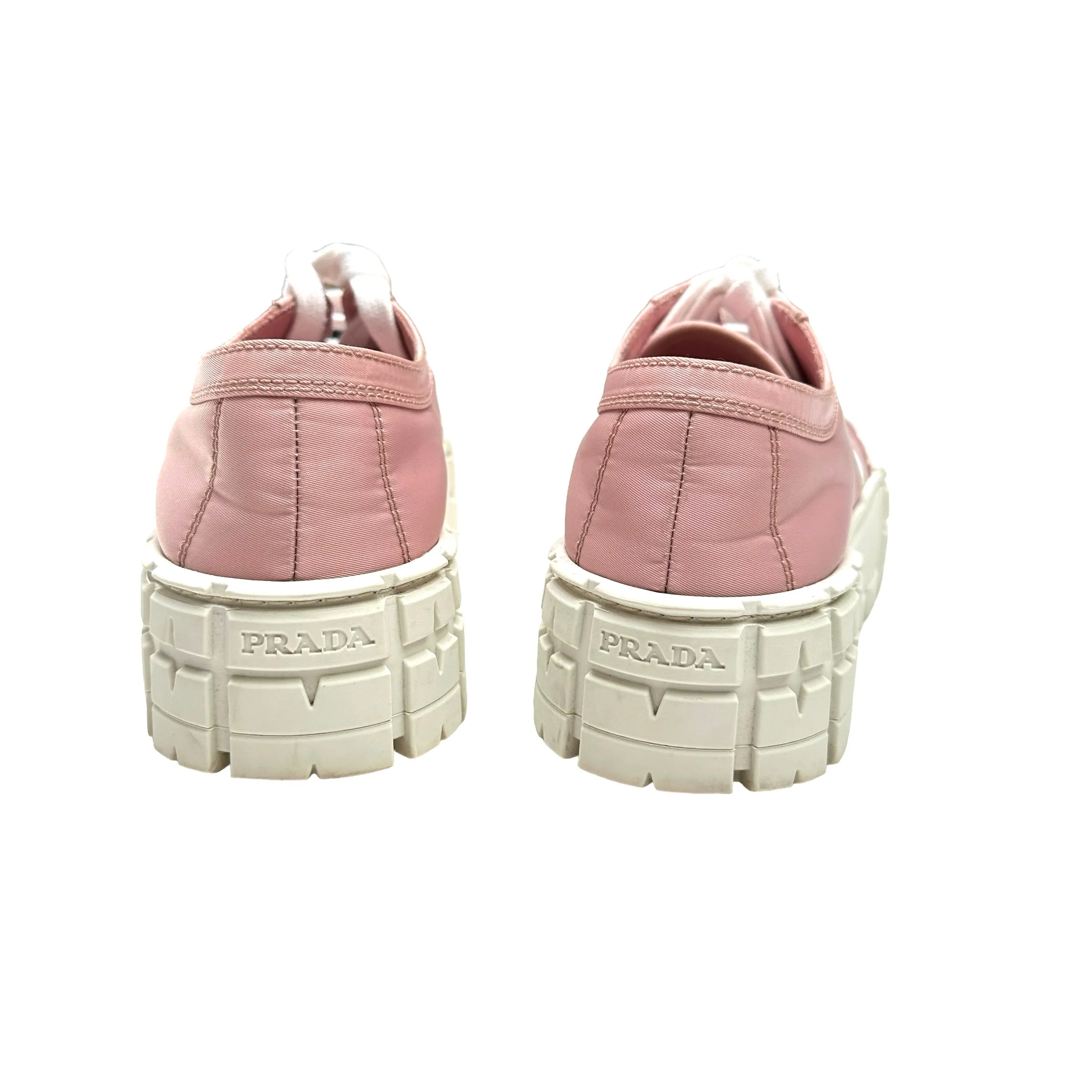 Pink Nylon Platform Sneakers - 6.5