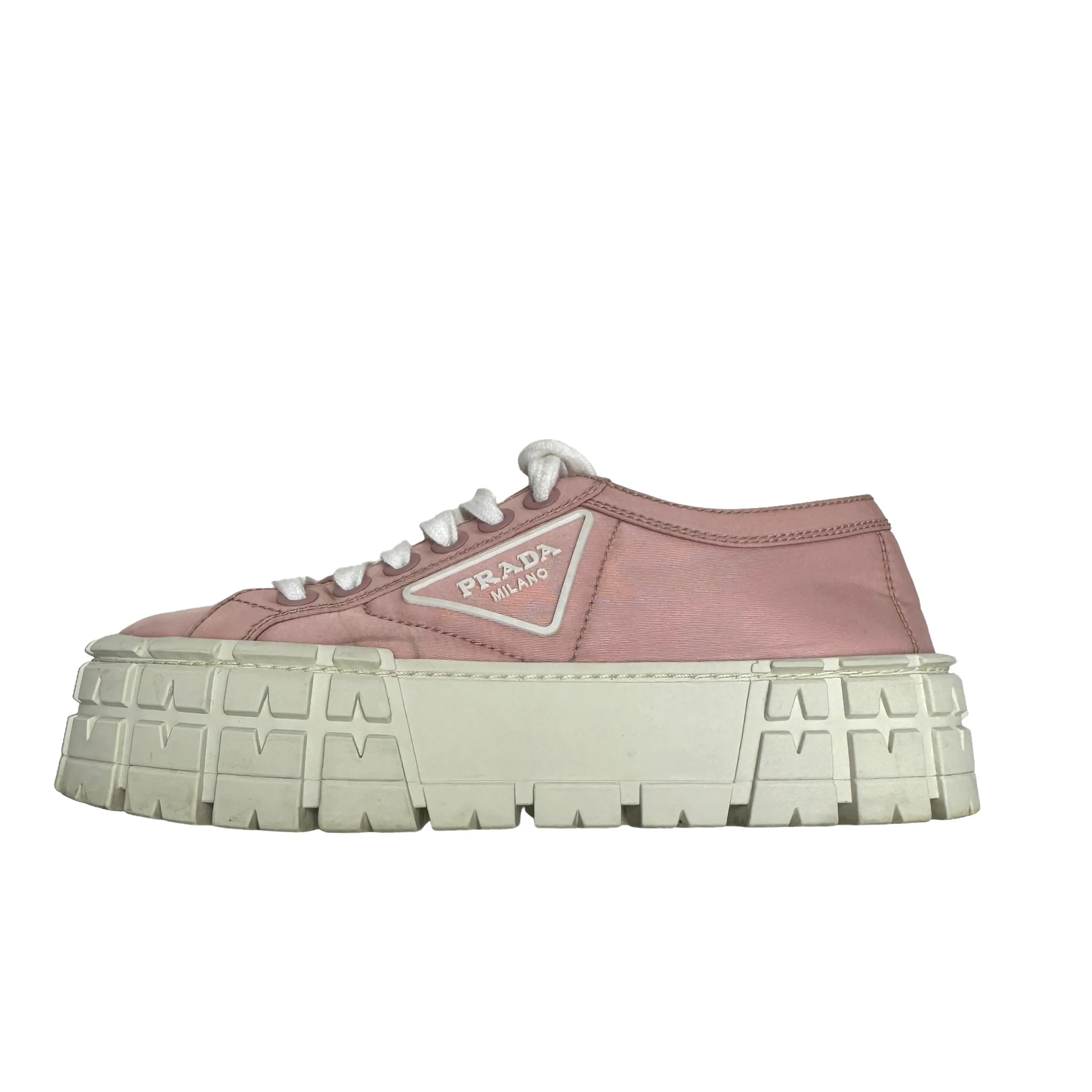 Pink Nylon Platform Sneakers - 6.5