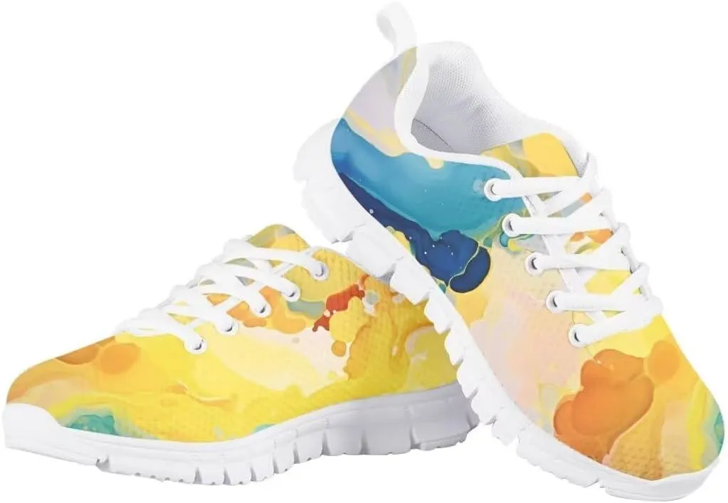 Pinupub Little & Big Kids Sneakers Lightweight Running Tennis Shoes Breathable Tennis Athletic Shoes