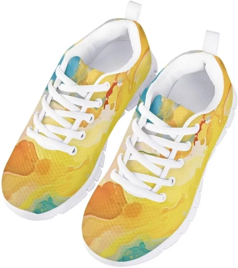Pinupub Little & Big Kids Sneakers Lightweight Running Tennis Shoes Breathable Tennis Athletic Shoes