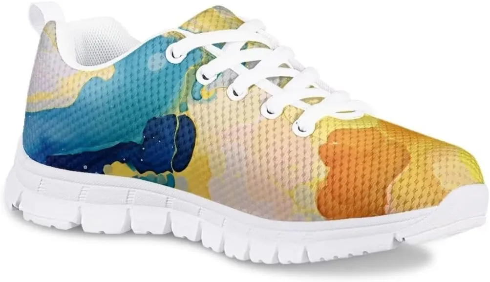 Pinupub Little & Big Kids Sneakers Lightweight Running Tennis Shoes Breathable Tennis Athletic Shoes