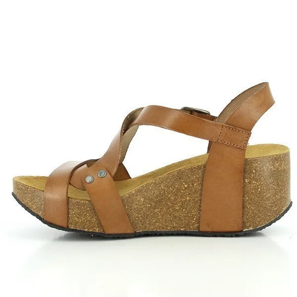Plakton 275311 Desert Cross-Strap Slingback Wedges
