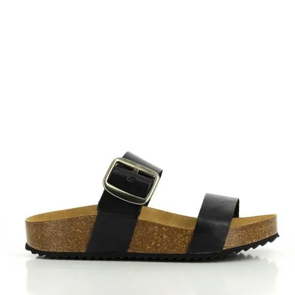 Plakton 343004 Black Two Strap Sandals