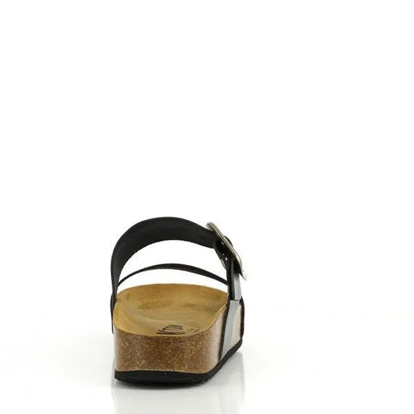 Plakton 343004 Black Two Strap Sandals