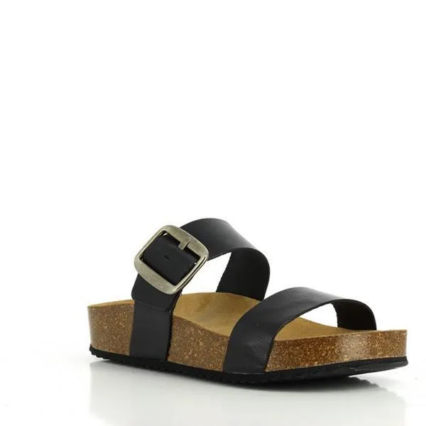 Plakton 343004 Black Two Strap Sandals