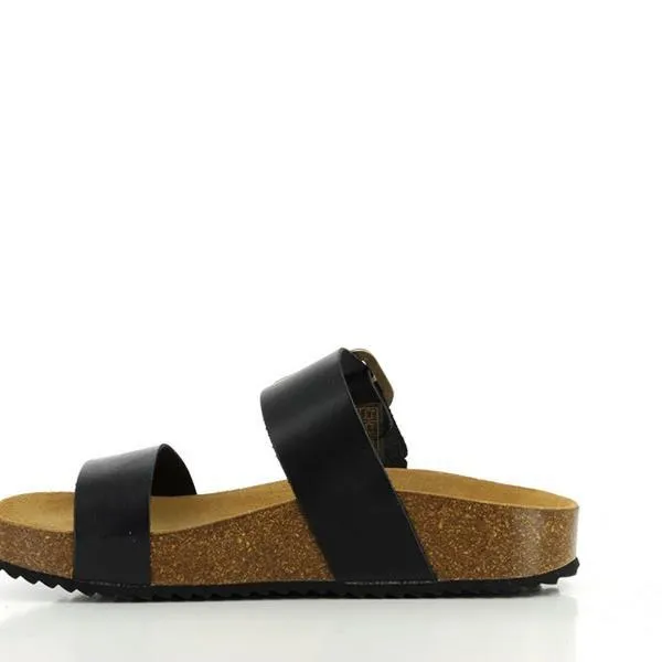 Plakton 343004 Black Two Strap Sandals