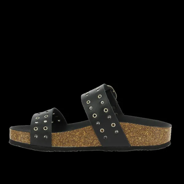 Plakton 343004-RE Black Studs Women's sandals