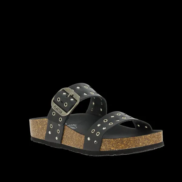 Plakton 343004-RE Black Studs Women's sandals
