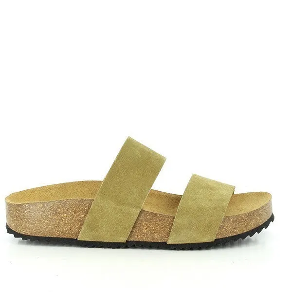 Plakton 345051 Khaki Two Strap Sandals