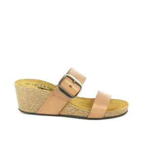 Plakton 363004 Tan Two Strap Wedges