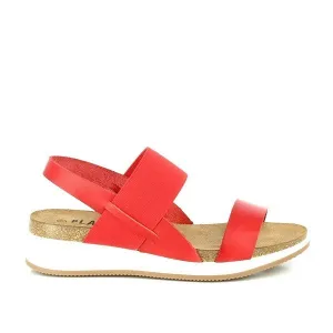 Plakton 395335 Red Cross-Strap Slingback Sandals