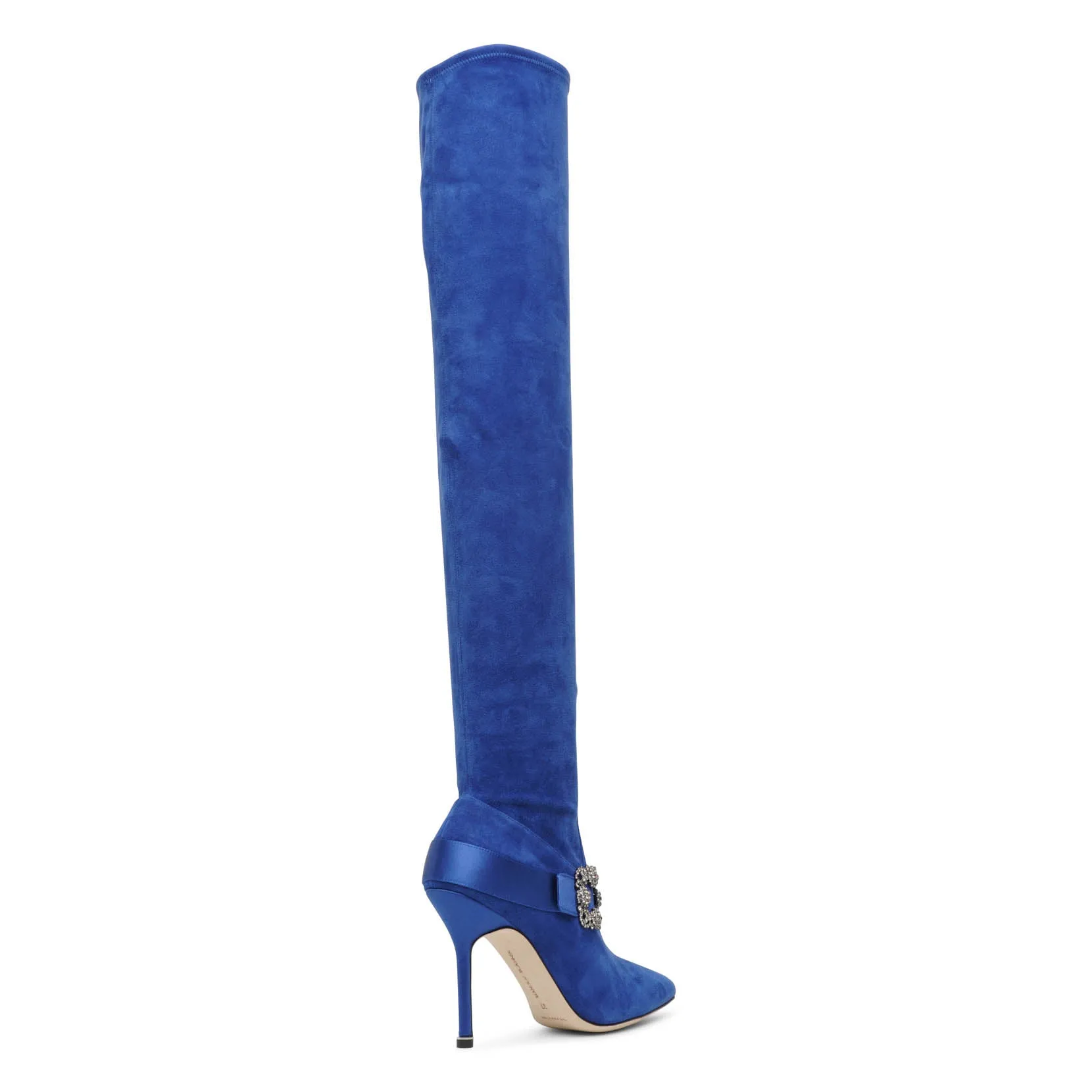 Plinianuthi blue suede over-knee boots