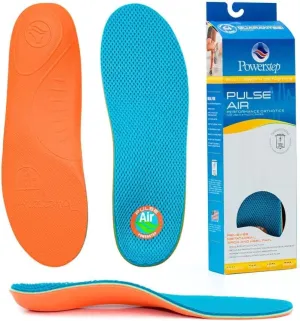 Powerstep Insoles, Pulse Air, Running Shoe Pain Relief Insert, Breathable Fabric, Women and Men