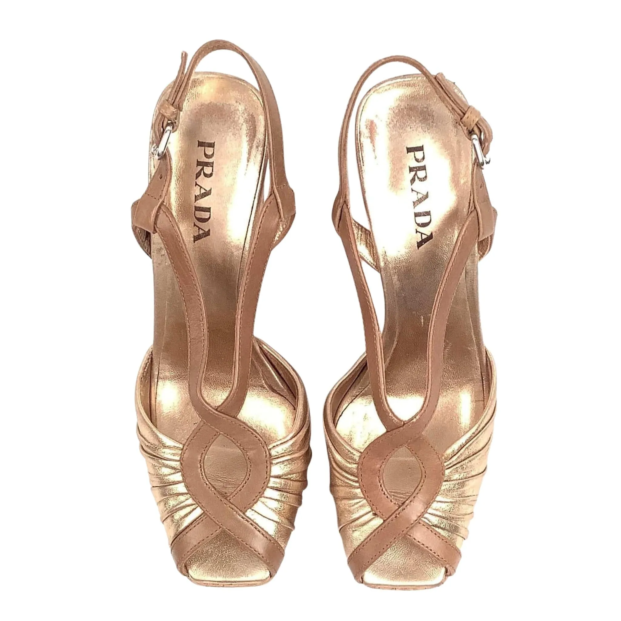 Prada Gold Heels