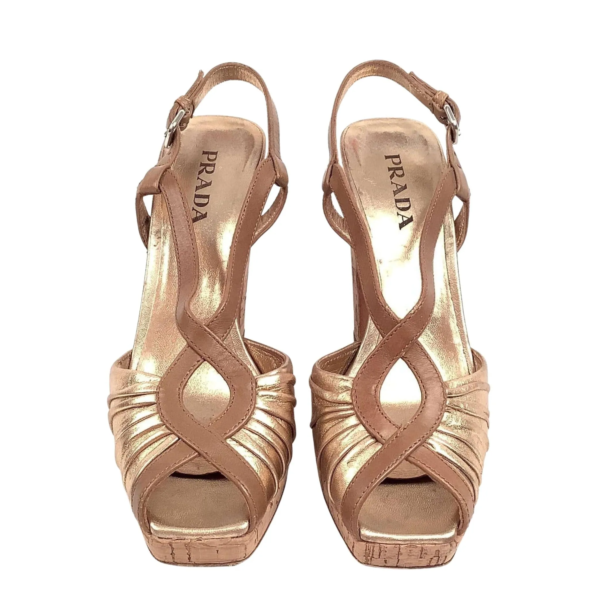 Prada Gold Heels