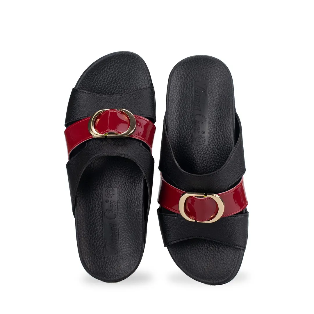 PU Cutout Slide Sandals [Comfy Health Series][ODD SIZE LEFT]