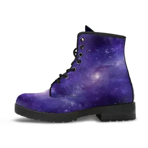 Purple Combat Boots - New Galaxy Shoes | Purple Boots for Women, Vegan Leather, Women's Boots, Custom Shoes, Cute Kawaii Aesthetic Wedding Shoes Bride
