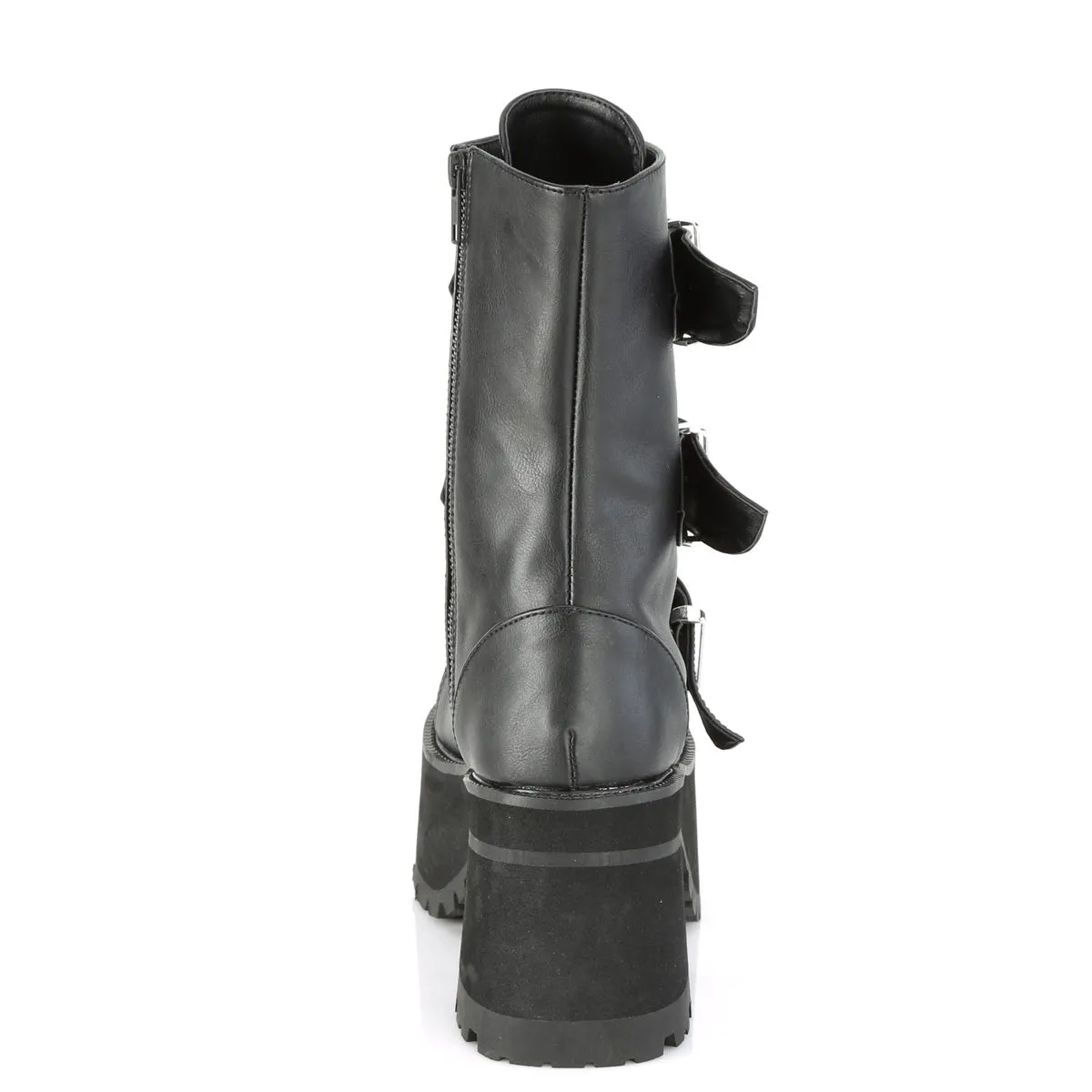 RANGER-308 DemoniaCult Black Vegan Leather Sexy Women's Ankle Boots (Alternative Footwear)