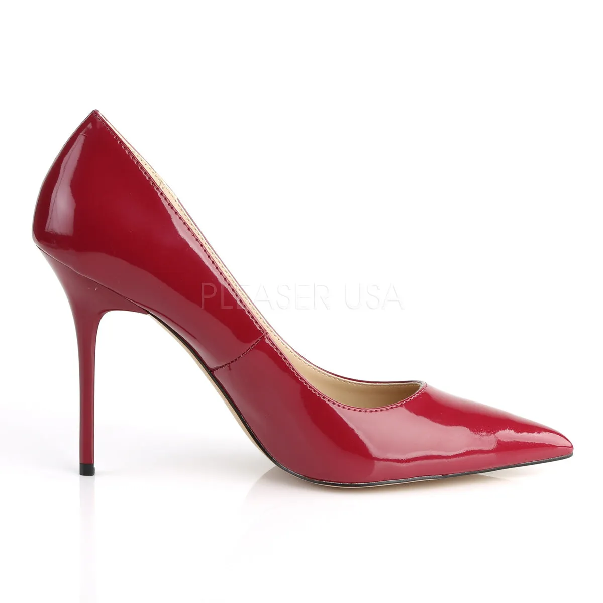 Raspberry Metallic Classic Stilettos