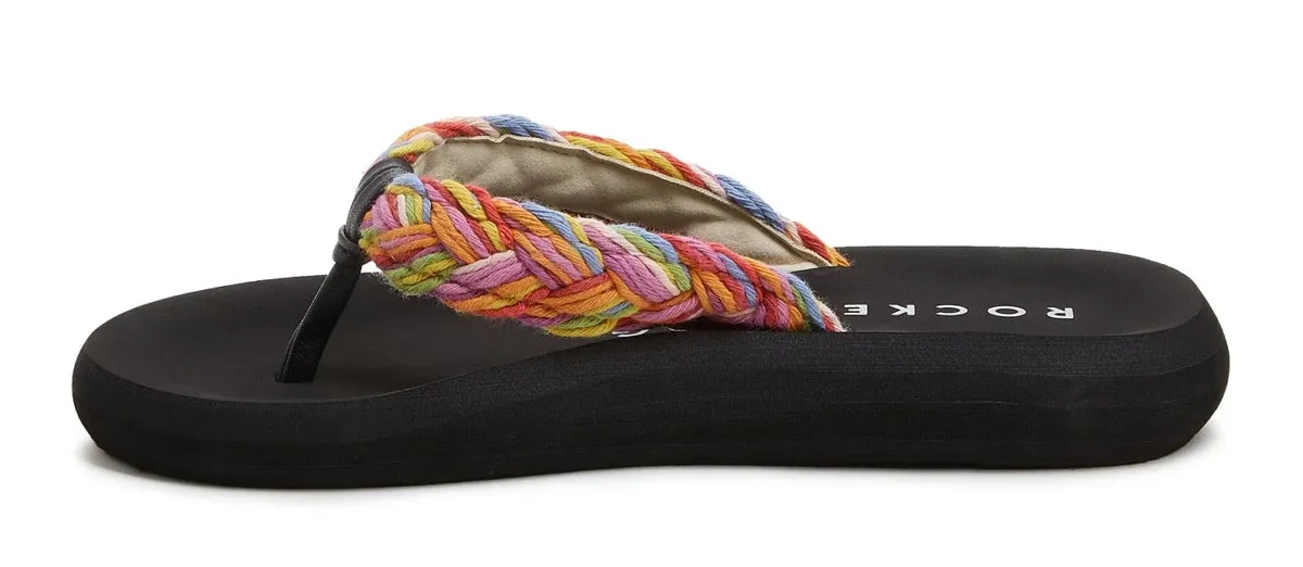 Rocket Dog Womens Sunset Woven Cord Flip Flops - Rainbow