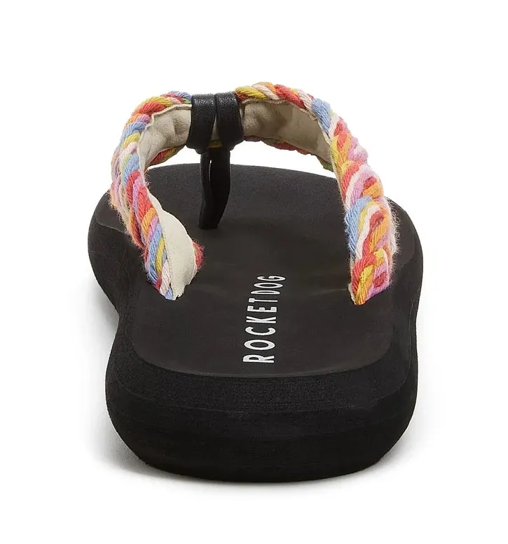 Rocket Dog Womens Sunset Woven Cord Flip Flops - Rainbow