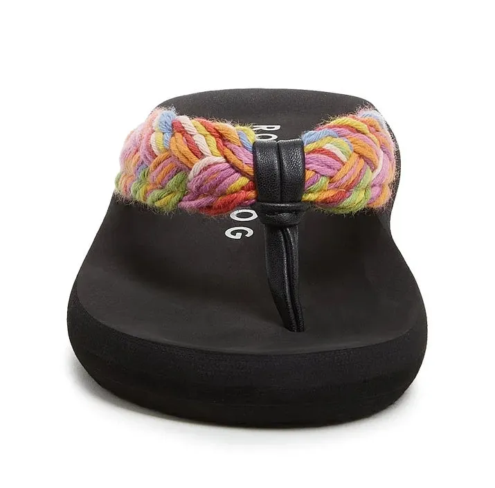 Rocket Dog Womens Sunset Woven Cord Flip Flops - Rainbow