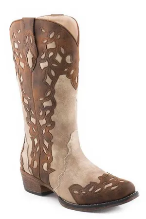 ROPER LADIES FAUX LEATHER SNIP TOE BOOT- 09-021-1566-3020