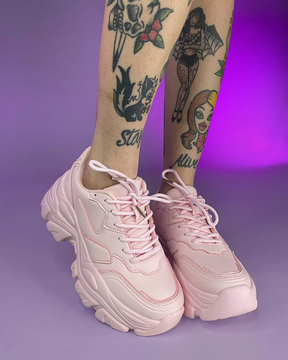 Rosy Pink Flexx Platform Sneakers