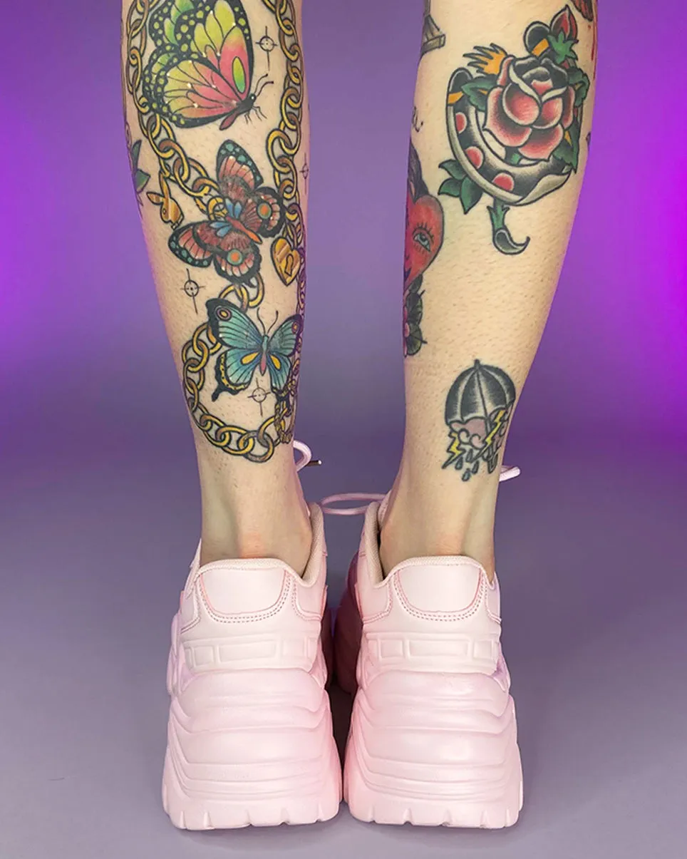 Rosy Pink Flexx Platform Sneakers