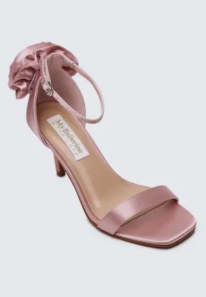 Roxanne Comfy Heels In Dusty Pink
