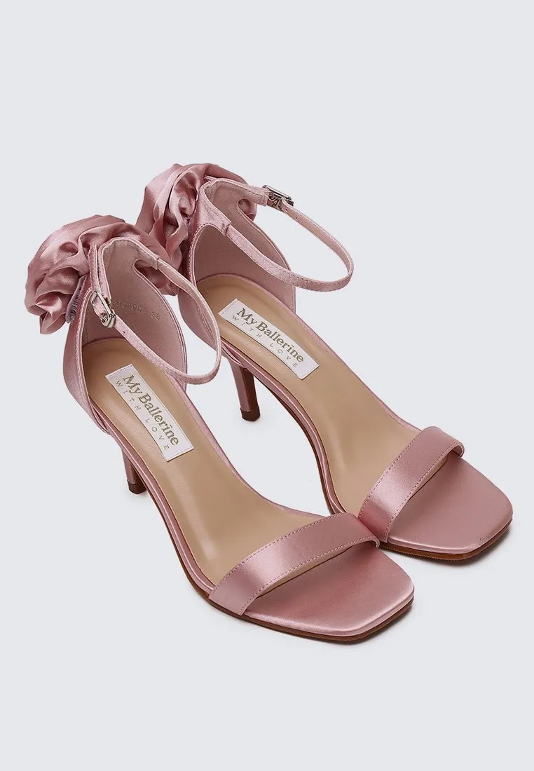 Roxanne Comfy Heels In Dusty Pink