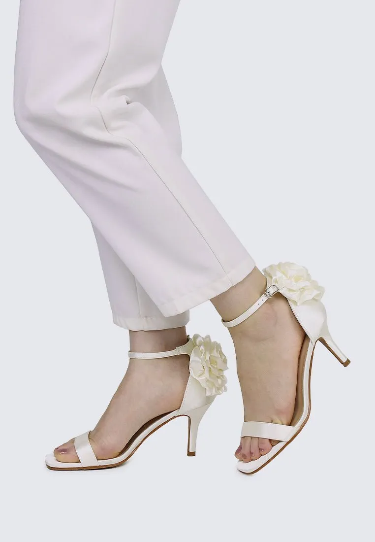 Roxanne Comfy Heels In Ivory