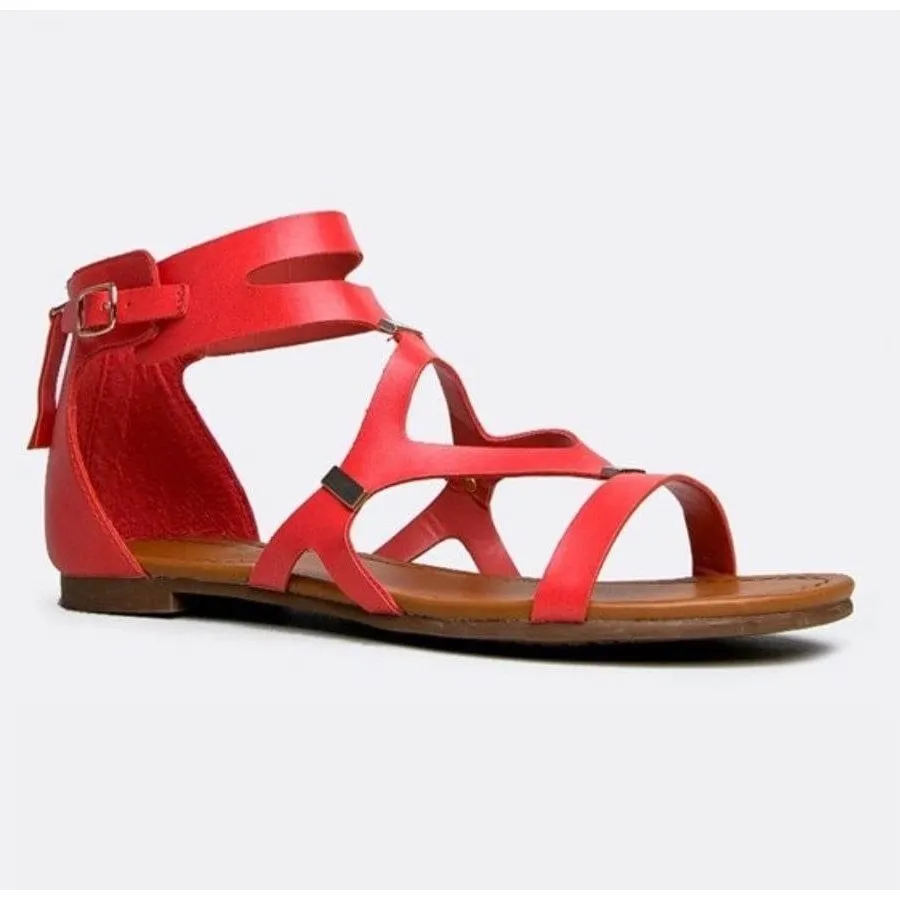 Ruby Leatherette Strappy Sandals