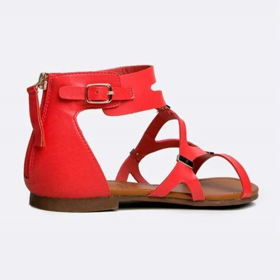 Ruby Leatherette Strappy Sandals