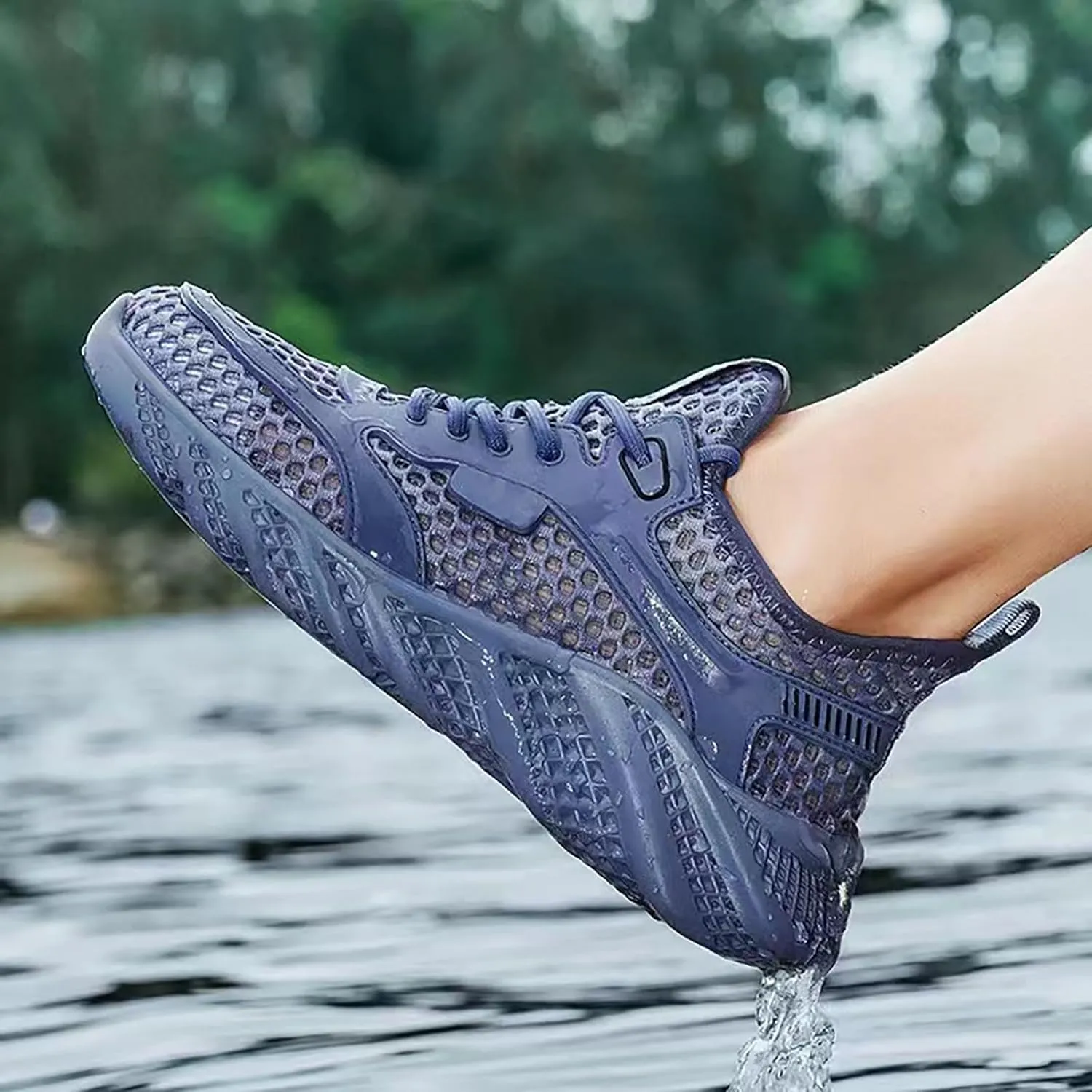Running Shoes for Men Women Gym Workout Tennis Athletic Mesh Sneakers Lightweight Fashion Sports Casual Shoes Hollow Out Breathable Training Walking Shoes