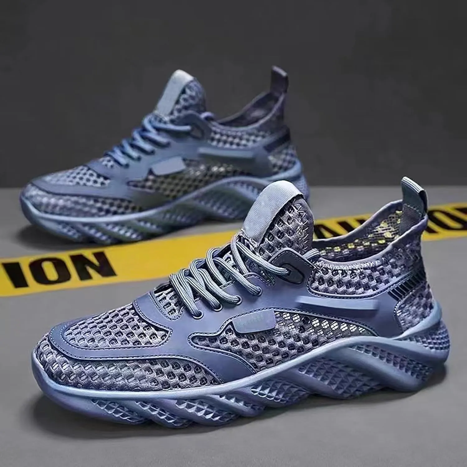 Running Shoes for Men Women Gym Workout Tennis Athletic Mesh Sneakers Lightweight Fashion Sports Casual Shoes Hollow Out Breathable Training Walking Shoes