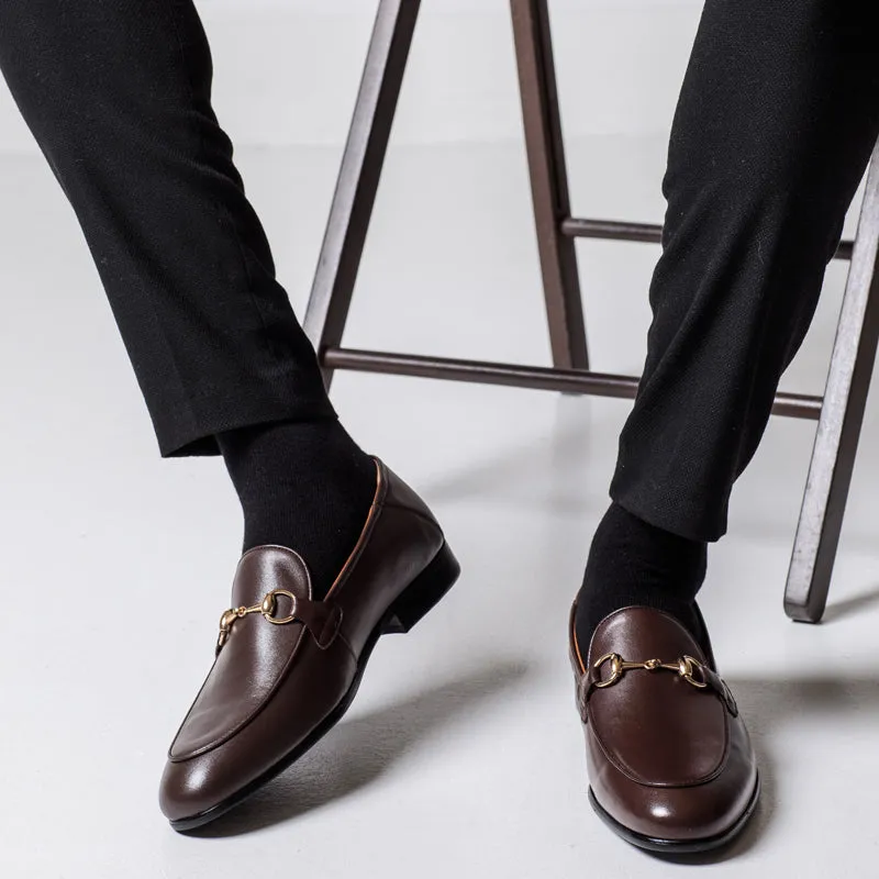 Russell Buckle Loafer - Coffee Brown