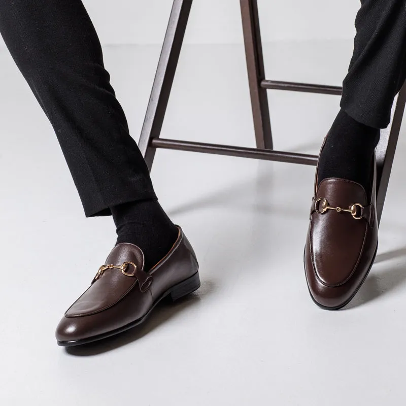 Russell Buckle Loafer - Coffee Brown