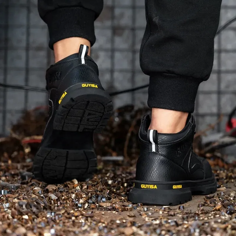 S1 Men's steel toe work boots, waterproof safety shoes