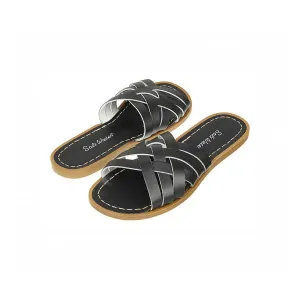 Salt-Water Women's Sandals - Retro Slide - Black