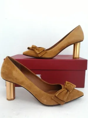 Salvatore Ferragamo Women's  Garlate Viscuna Suede Size 7.5 B