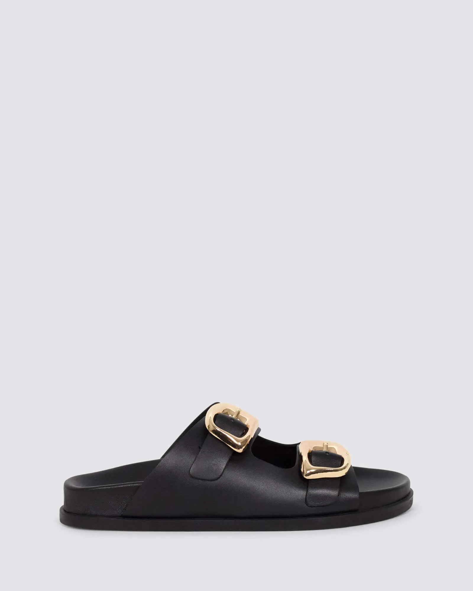 SAN JOSE SANDALS BLACK/GOLD LEATHER