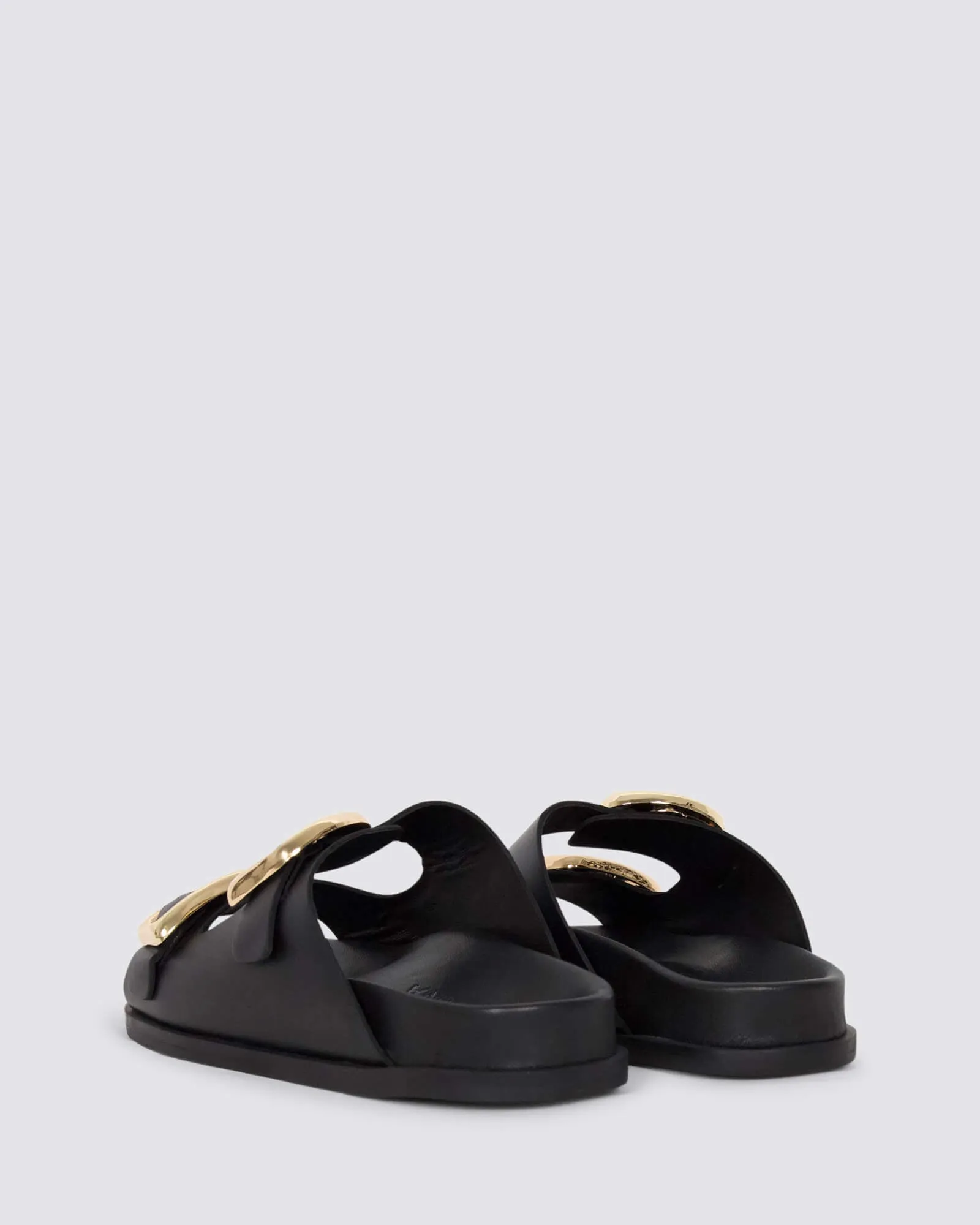 SAN JOSE SANDALS BLACK/GOLD LEATHER