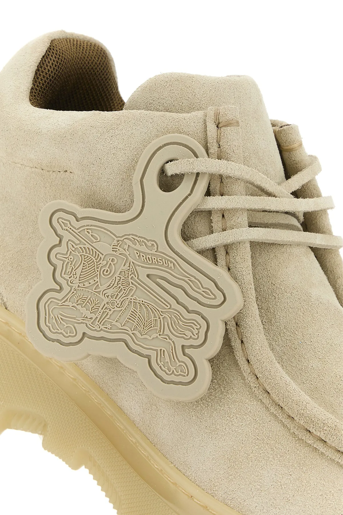 Sand suede Creeper lace-up shoes