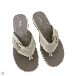 Sandals Flip Flops By Clarks In White, Size: 8