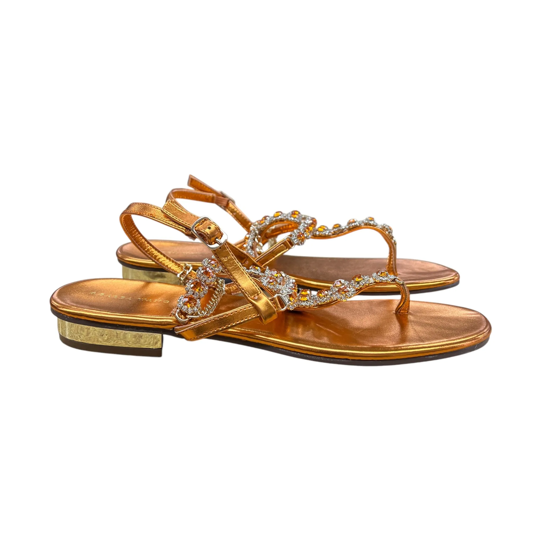 Sandals Flip Flops By Clothes Mentor In Orange, Size:10