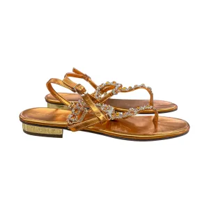 Sandals Flip Flops By Clothes Mentor In Orange, Size:10