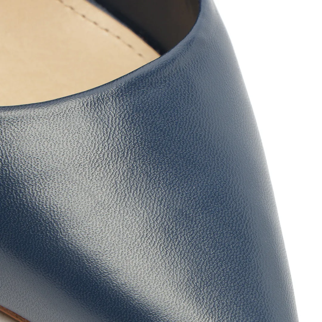 Schutz Lou Dress Blue Slip On Pointed Toe Slimmed-Down Stiletto Heeled Pumps