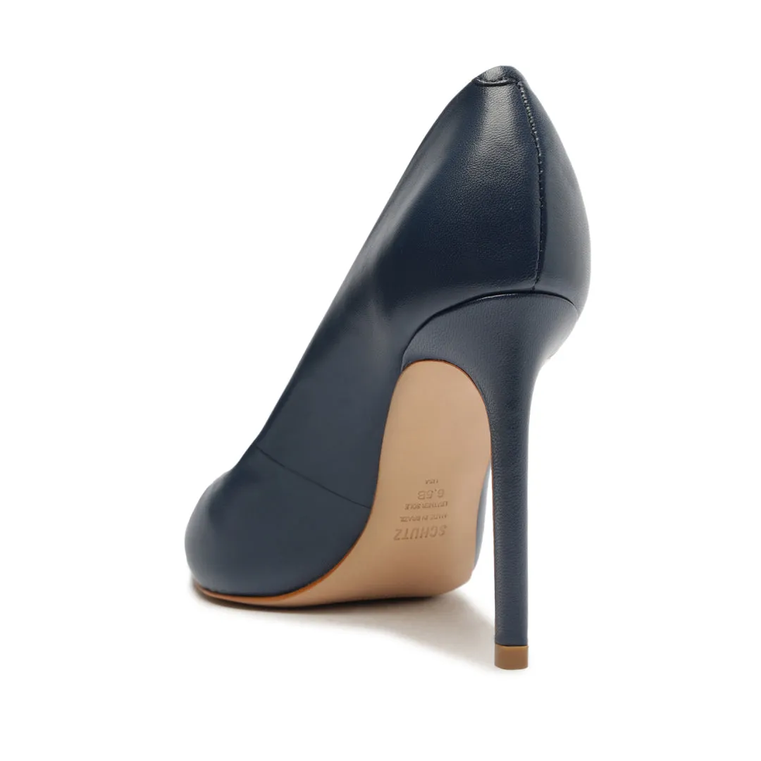 Schutz Lou Dress Blue Slip On Pointed Toe Slimmed-Down Stiletto Heeled Pumps